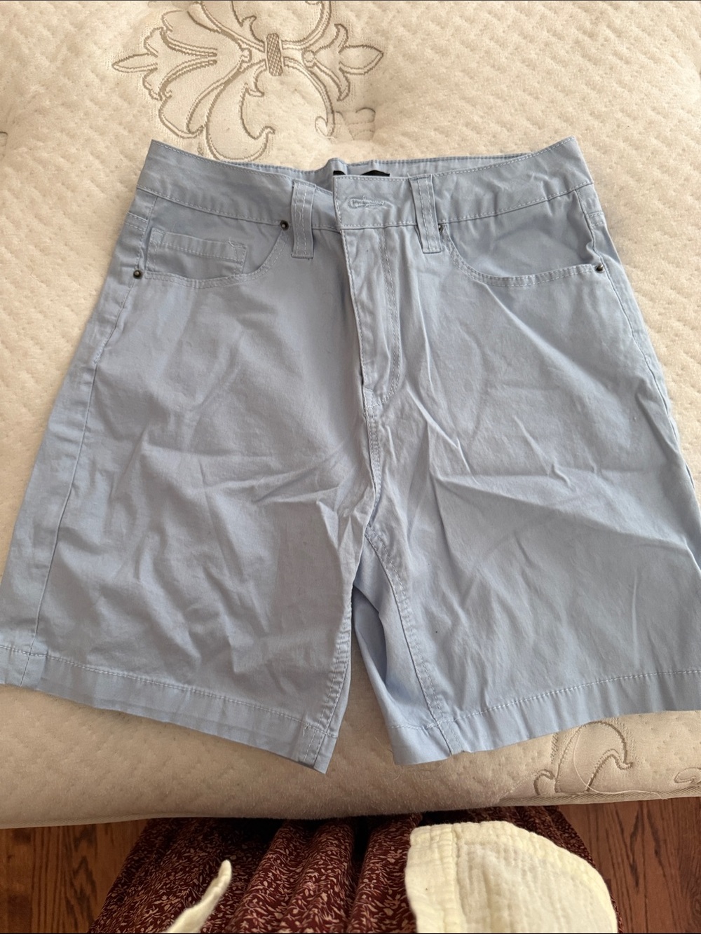 Nanette Lepore Light Blue Bermudas with Belt Loops NWOT
